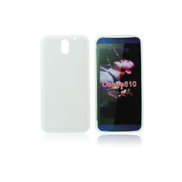 CUSTODIA GEL TPU SILICONE DOUBLE per HTC DESIRE 610 COLORE BIANCO