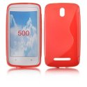 CUSTODIA GEL TPU SILICONE DOUBLE per HTC DESIRE 500 COLORE ROSSO