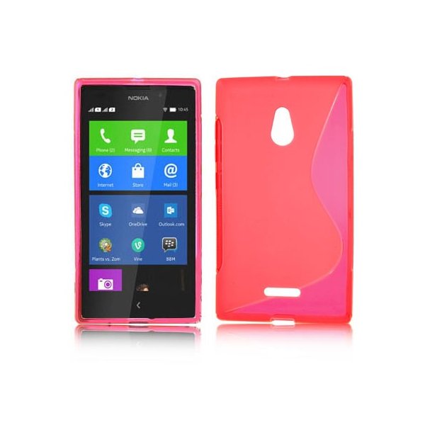 CUSTODIA GEL TPU SILICONE DOUBLE per NOKIA XL COLORE ROSA