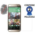 PELLICOLA PROTEGGI DISPLAY ANTI IMPRONTA per HTC ONE 2 ( M8 ), ONE M8s CONFEZIONE 2 PEZZI