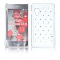 CUSTODIA BACK RIGIDA CON BRILLANTINI per LG OPTIMUS L5 II, E460 COLORE BIANCO