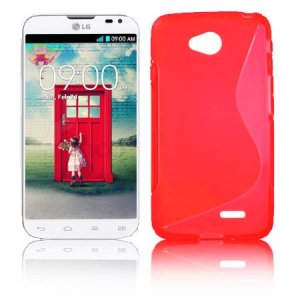 CUSTODIA GEL TPU SILICONE DOUBLE per LG L70 D320N, L70 DUAL SIM D325 COLORE ROSSO