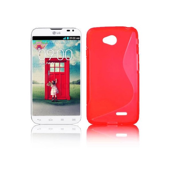 CUSTODIA GEL TPU SILICONE DOUBLE per LG L70 D320N, L70 DUAL SIM D325 COLORE ROSSO