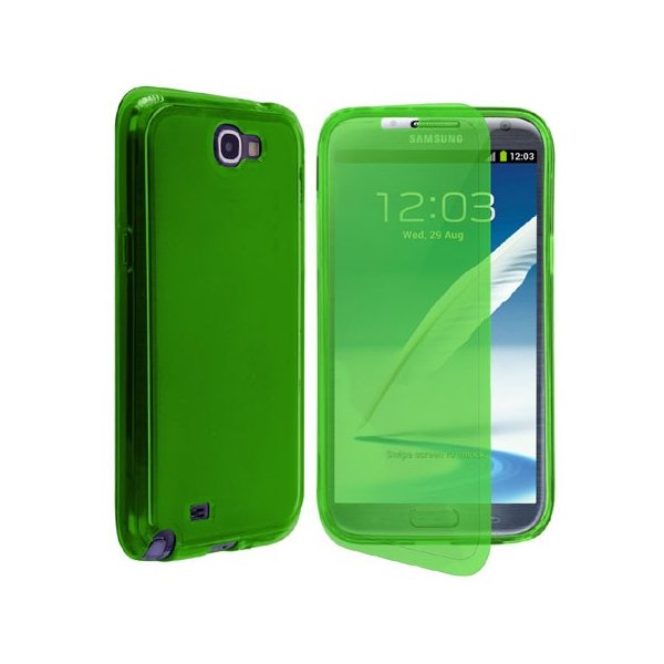 CUSTODIA GEL TPU SILICONE FLIP BOOK per SAMSUNG N7100 GALAXY NOTE 2, N7105 COLORE VERDE