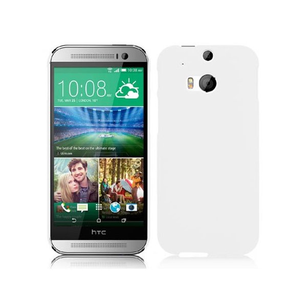 CUSTODIA BACK RIGIDA per HTC ONE 2 ( M8 ), ONE M8s COLORE BIANCO