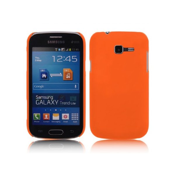 CUSTODIA BACK RIGIDA per SAMSUNG S7390 GALAXY FRESH, S7390 GALAXY TREND LITE COLORE ARANCIONE