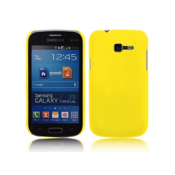 CUSTODIA BACK RIGIDA per SAMSUNG S7390 GALAXY FRESH, S7390 GALAXY TREND LITE COLORE GIALLO