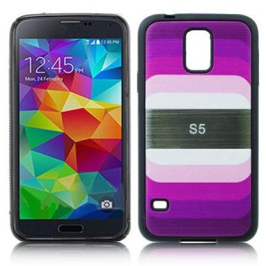 CUSTODIA BACK RIGIDA per SAMSUNG G900F GALAXY S5, GALAXY S5 NEO G903F FANTASIA ARCOBALENO VIOLA CON CORNICE IN GEL TPU