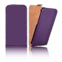 CUSTODIA FLIP VERTICALE SLIM PELLE per HTC DESIRE 310 COLORE VIOLA