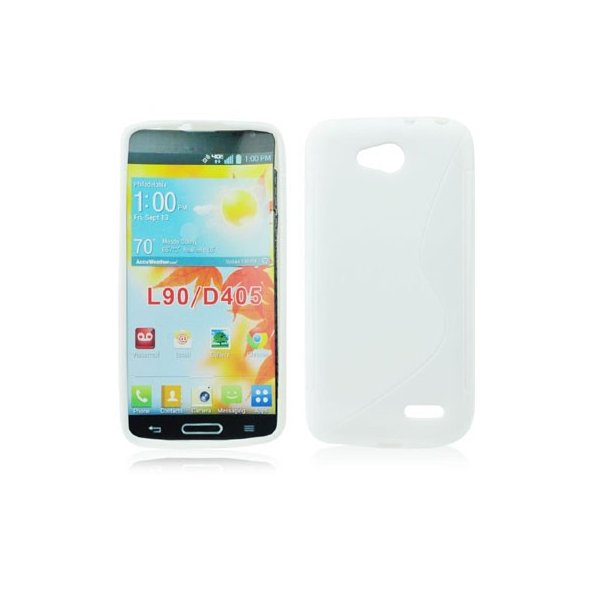 CUSTODIA GEL TPU SILICONE DOUBLE per LG L90 DUAL D410 COLORE BIANCO