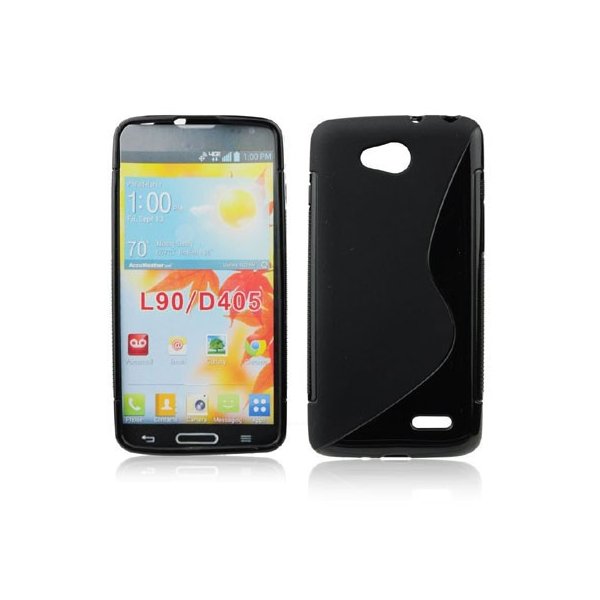 CUSTODIA GEL TPU SILICONE DOUBLE per LG L90 L90 DUAL D410 COLORE NERO