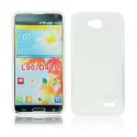 CUSTODIA GEL TPU SILICONE DOUBLE per LG L90 DUAL D410 COLORE BIANCO-TRASPARENTE