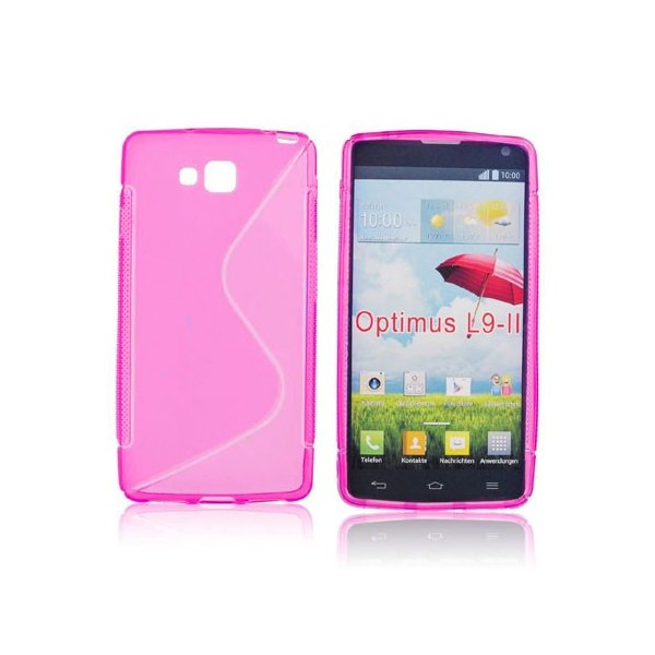 CUSTODIA GEL TPU SILICONE DOUBLE per LG OPTIMUS L9 II, D605 COLORE ROSA