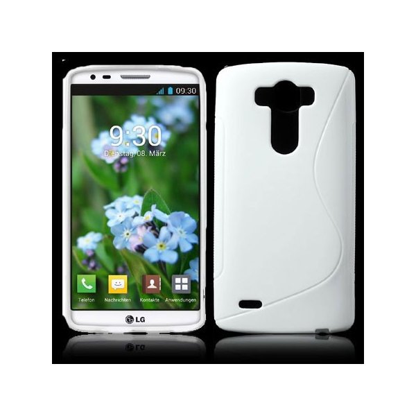 CUSTODIA GEL TPU SILICONE DOUBLE per LG G3 D850, D855, LS990 COLORE BIANCO