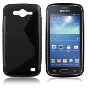 CUSTODIA GEL TPU SILICONE DOUBLE per SAMSUNG G386 GALAXY CORE LTE, G3518 COLORE NERO