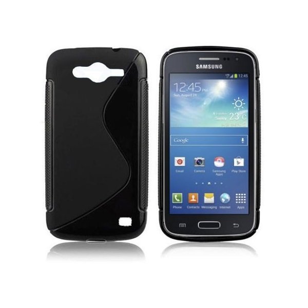 CUSTODIA GEL TPU SILICONE DOUBLE per SAMSUNG G386 GALAXY CORE LTE, G3518 COLORE NERO