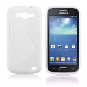 CUSTODIA GEL TPU SILICONE DOUBLE per SAMSUNG G386 GALAXY CORE LTE, G3518 COLORE BIANCO