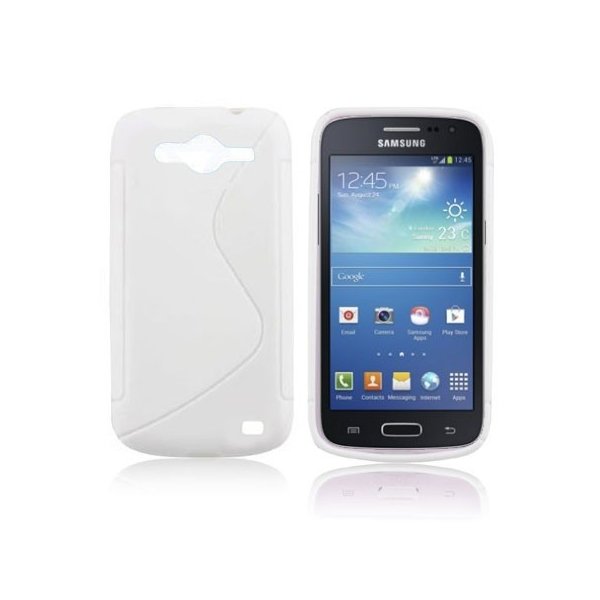 CUSTODIA GEL TPU SILICONE DOUBLE per SAMSUNG G386 GALAXY CORE LTE, G3518 COLORE BIANCO