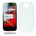 CUSTODIA GEL TPU SILICONE per WIKO CINK PEAX, CINK PEAX 2 COLORE BIANCO TRASPARENTE