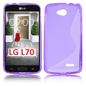 CUSTODIA GEL TPU SILICONE DOUBLE per LG L70 D320N, L70 DUAL SIM D325 COLORE VIOLA