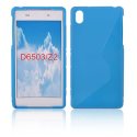 CUSTODIA GEL TPU SILICONE DOUBLE per SONY XPERIA Z2 COLORE AZZURRO