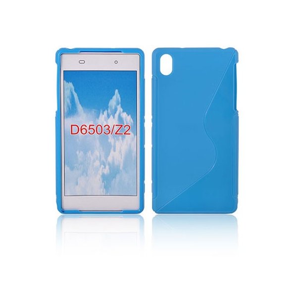 CUSTODIA GEL TPU SILICONE DOUBLE per SONY XPERIA Z2 COLORE AZZURRO