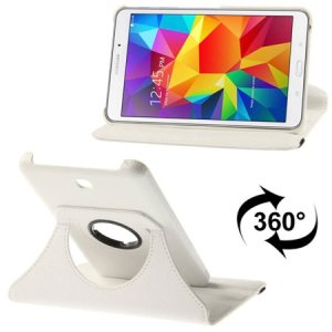 CUSTODIA BOOK PELLE GIREVOLE per SAMSUNG GALAXY TAB 4 7.0, SM-T230, 7" POLLICI CON STAND E CHIUSURA ELASTICO COLORE BIANCO