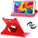 CUSTODIA BOOK PELLE GIREVOLE per SAMSUNG GALAXY TAB 4 7.0, SM-T230, 7" POLLICI CON STAND E CHIUSURA ELASTICO COLORE ROSSO