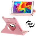 CUSTODIA BOOK PELLE GIREVOLE per SAMSUNG GALAXY TAB 4 7.0, SM-T230, 7" POLLICI CON STAND E CHIUSURA ELASTICO COLORE ROSA