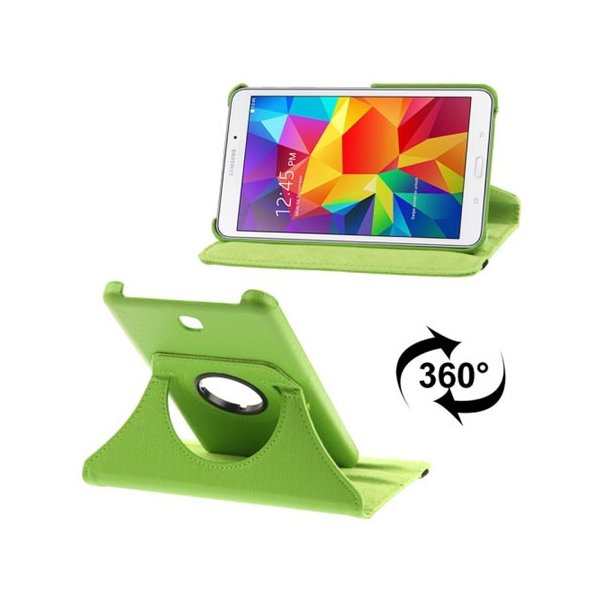 CUSTODIA BOOK PELLE GIREVOLE per SAMSUNG GALAXY TAB 4 7.0, SM-T230, 7" POLLICI CON STAND E CHIUSURA ELASTICO COLORE VERDE