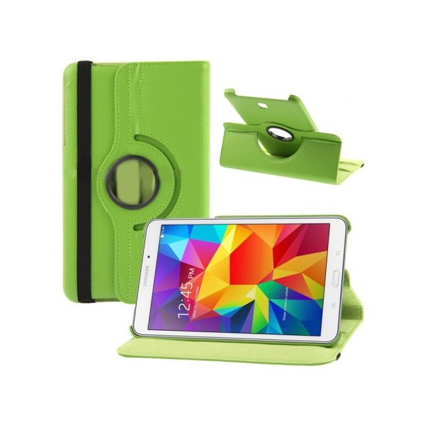 CUSTODIA BOOK GIREVOLE per SAMSUNG T330 GALAXY TAB 4 8.0" POLLICI CON STAND E CHIUSURA ELASTICO COLORE VERDE