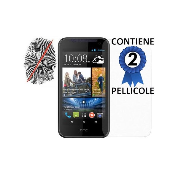 PELLICOLA PROTEGGI DISPLAY ANTI IMPRONTA per HTC DESIRE 310 CONFEZIONE 2 PEZZI