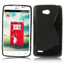 CUSTODIA GEL TPU SILICONE DOUBLE per LG L80 DUAL, D380 COLORE NERO