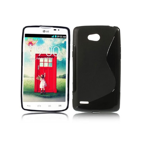 CUSTODIA GEL TPU SILICONE DOUBLE per LG L80 DUAL, D380 COLORE NERO