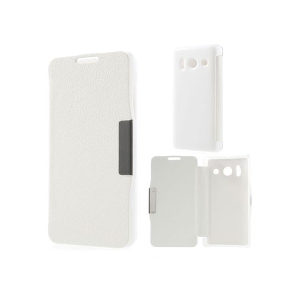 CUSTODIA FLIP ORIZZONTALE per HUAWEI ASCEND Y300, U8833 COLORE BIANCO