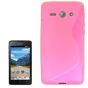 CUSTODIA GEL TPU SILICONE DOUBLE per HUAWEI ASCEND Y530, C8813 COLORE ROSA