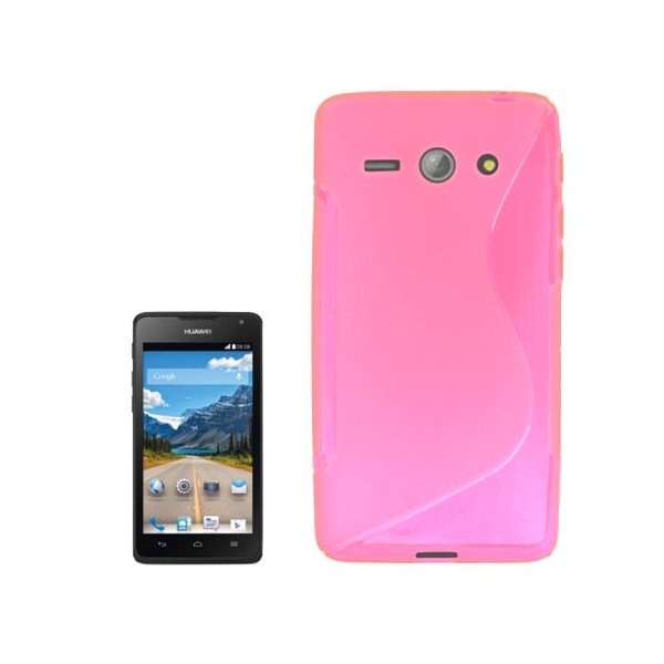 CUSTODIA GEL TPU SILICONE DOUBLE per HUAWEI ASCEND Y530, C8813 COLORE ROSA