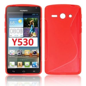 CUSTODIA GEL TPU SILICONE DOUBLE per HUAWEI ASCEND Y530, C8813 COLORE ROSSO