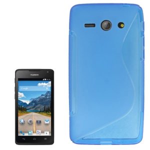 CUSTODIA GEL TPU SILICONE DOUBLE per HUAWEI ASCEND Y530, C8813 COLORE BLU