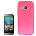 CUSTODIA GEL TPU SILICONE DOUBLE per HTC ONE 2 MINI, M8 MINI COLORE ROSA