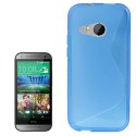 CUSTODIA GEL TPU SILICONE DOUBLE per HTC ONE 2 MINI, M8 MINI COLORE BLU