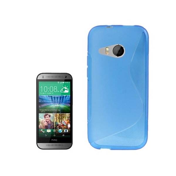 CUSTODIA GEL TPU SILICONE DOUBLE per HTC ONE 2 MINI, M8 MINI COLORE BLU