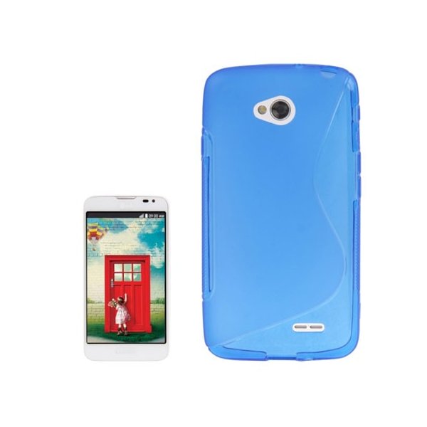 CUSTODIA GEL TPU SILICONE DOUBLE per LG L70 D320N, L70 DUAL SIM D325 COLORE BLU