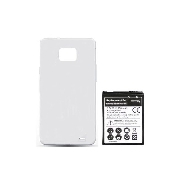 BATTERIA SAMSUNG I9100 GALAXY S2 - 3500mAh LI-ION + COVER COLORE BIANCO