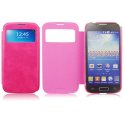 CUSTODIA FLIP ORIZZONTALE CON FINESTRA ID per SAMSUNG S7270 GALAXY ACE 3, S7272, S7275 COLORE ROSA (NO RIMOZIONE COVER)