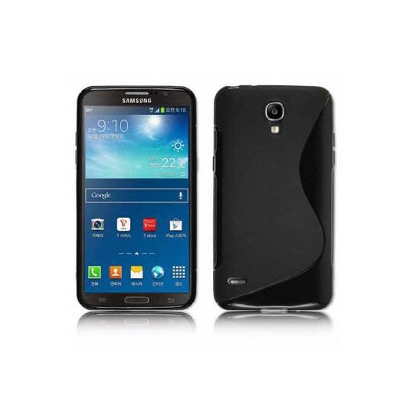 CUSTODIA GEL TPU SILICONE DOUBLE per SAMSUNG G910S GALAXY ROUND COLORE NERO