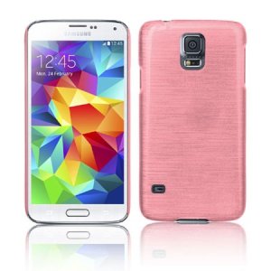 CUSTODIA BACK RIGIDA per SAMSUNG G900F GALAXY S5, GALAXY S5 NEO G903F, GALAXY S5 PLUS COLORE ROSA EFFETTO METALLICO