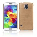 CUSTODIA BACK RIGIDA per SAMSUNG G900F GALAXY S5, GALAXY S5 NEO G903F, GALAXY S5 PLUS COLORE ORO EFFETTO METALLICO