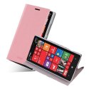 CUSTODIA FLIP ORIZZONTALE PELLE per LUMIA ICON 929, LUMIA 930 CON STAND COLORE ROSA