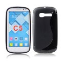 CUSTODIA GEL TPU SILICONE DOUBLE per ALCATEL ONE TOUCH POP C5 COLORE NERO